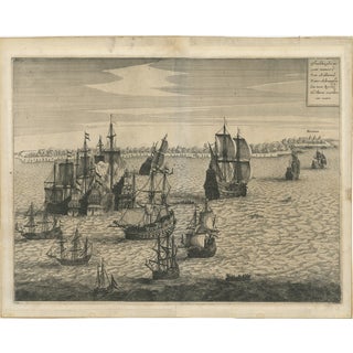 Capture of Spanish Ships by Dutch Fleet Near Cuba, 1628, Paper For Sale