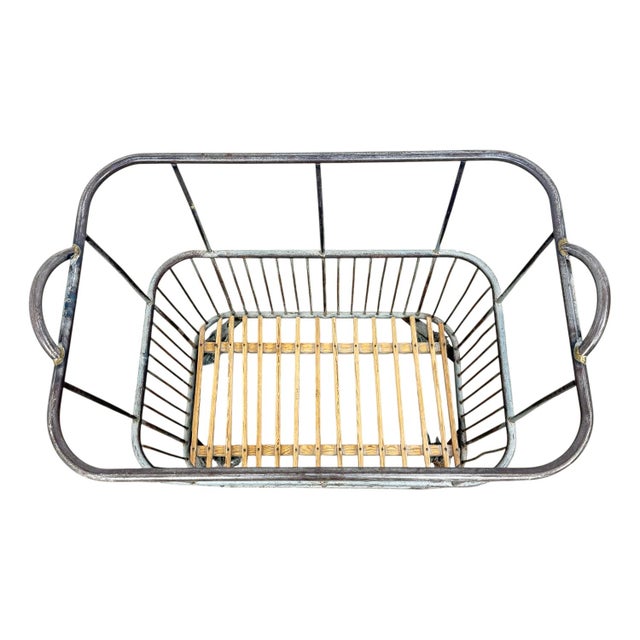 Brown Vintage Industrial French Metal Bakery Cart, 1950s For Sale - Image 8 of 9