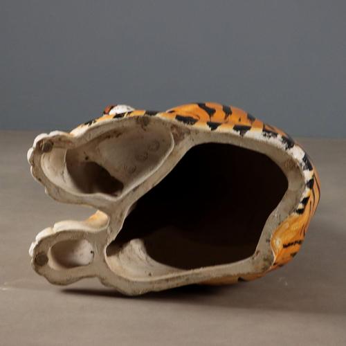 Italian Tiger Sculpture in Ceramic For Sale - Image 6 of 8