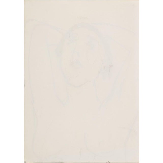 Manfred Schwartz Female Nude Charcoal on Paper For Sale - Image 4 of 4