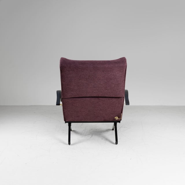 Tecno P40 Armchair Blue Second Edition by Osvaldo Borsani for Tecno, 1955 For Sale - Image 4 of 12