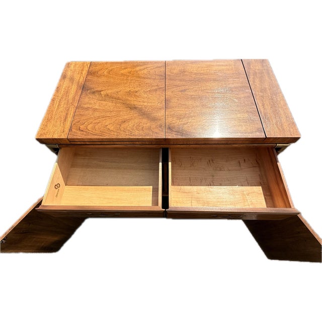 Chestnut Vintage Drexel Heritage Accolade II Expandable Buffet Server For Sale - Image 8 of 10