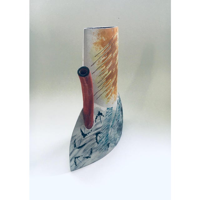 Postmodern Art Ceramic Decanter Vase from Tl, 1980s For Sale - Image 6 of 15