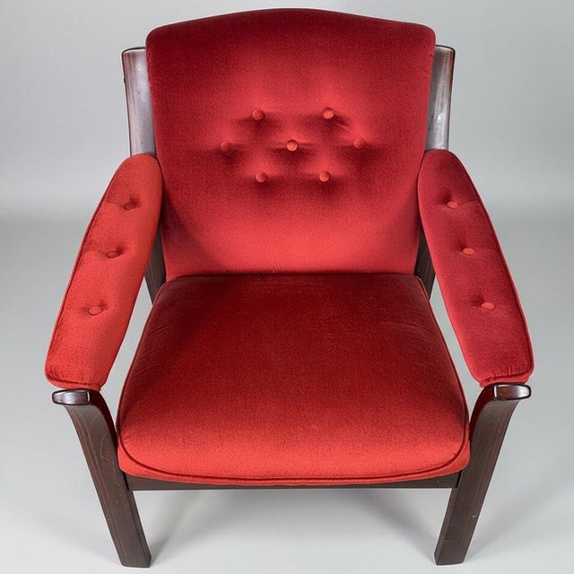 Vintage Nordic Red Chairs, 1970s, Set of 2, in Flawless conditions. Designed 1970 to 1979