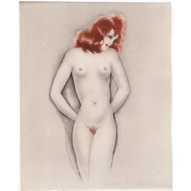 Louis icart (1888 - 1950) little breasts (les seins petits) from "the life of breasts" original colour etching and...