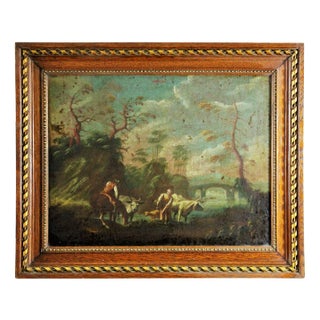 Flemish School Artist, Landscape, 17th Century, Oil on Canvas, Framed For Sale