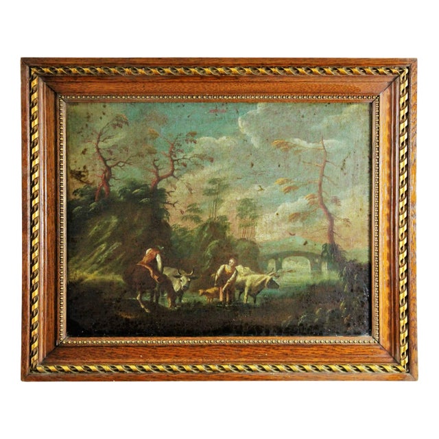 Flemish School Artist, Landscape, 17th Century, Oil on Canvas, Framed For Sale