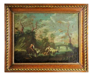 Flemish School Artist, Landscape, 17th Century, Oil on Canvas, Framed