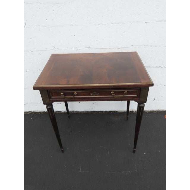 French Late 1800s Small Flame Mahogany Desk 6427 For Sale - Image 10 of 18