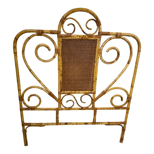 Tortoise Shell Bamboo, and Cane , Twin Headboards. Mid-Century and Stylish as It Gets! For Sale