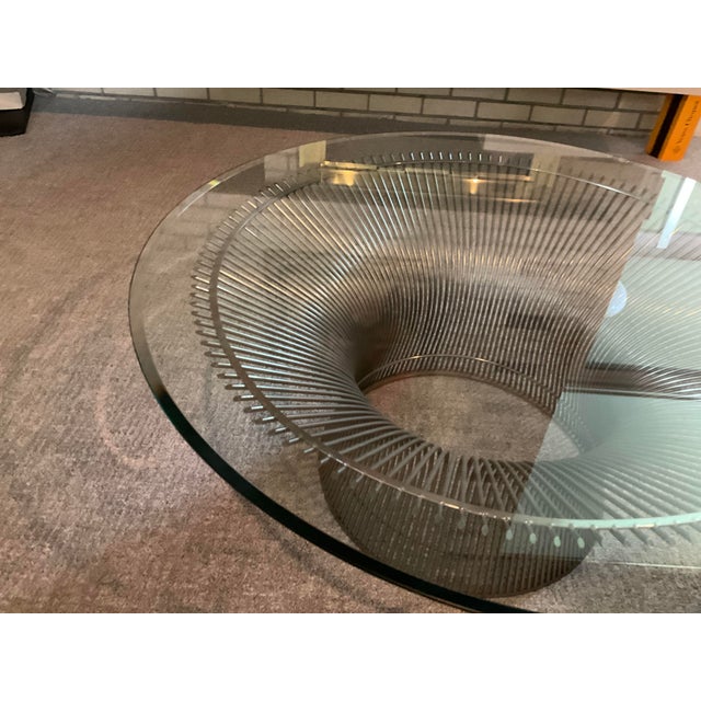 Mid-Century Modern 1970s Attributed to Warren Platner Nickel/Chrome and Glass Coffee Table (Optional Glass Top Size) For Sale - Image 3 of 4