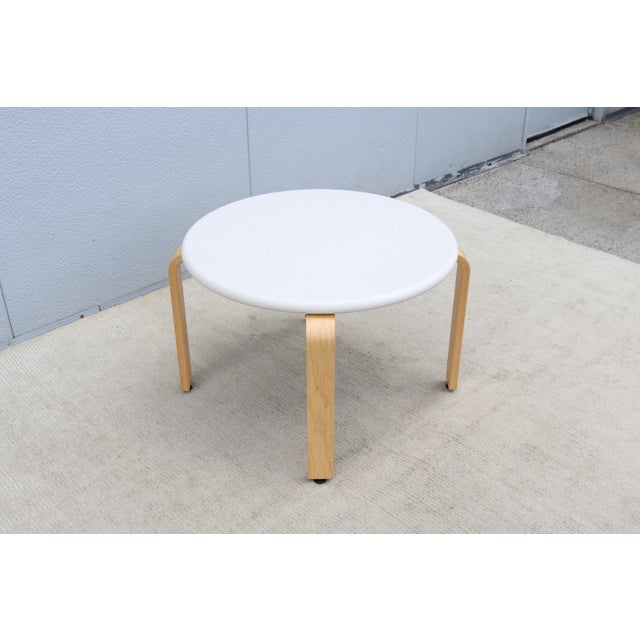 Wood Scandinavian Modern Style Plover 30 Inch Round Coffee/Occasional Table by TMC For Sale - Image 7 of 18