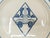 Art Deco Blue and Ivory Ceramic Plates from Atelier Primavera, 1930s, Set of 2 For Sale - Image 3 of 11