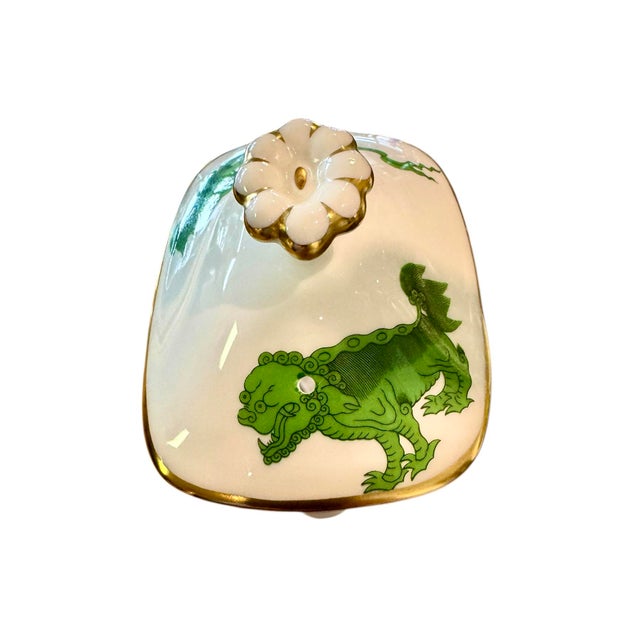 20th Century Wedgewood “Chinese Tigers” Bone China Teapot - Green For Sale In Charleston - Image 6 of 8