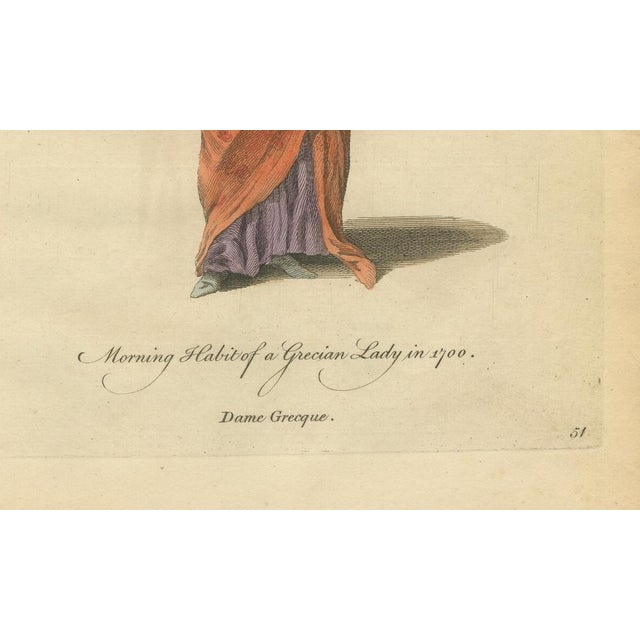 Mid 18th Century Jefferys, Grecian Lady, Morning Dress, 1749, Print For Sale - Image 5 of 9