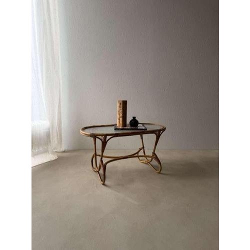 Vintage Rattan Coffee Table from TRIO, 1960s For Sale - Image 9 of 9