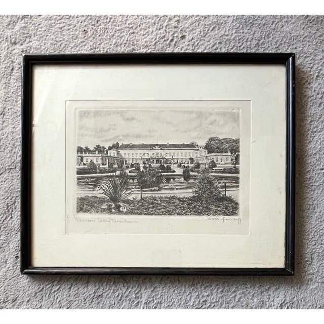 Wester-Fomm, Hannover Schloss Herrenhausen, 1909, Etching, Framed For Sale - Image 9 of 9