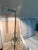 1970s Italian Postmodern Chrome & Glass Floor Swing Arm Adjustable Lamp With Pharmacy Shade and Relco Milano Dimmer For Sale - Image 12 of 12