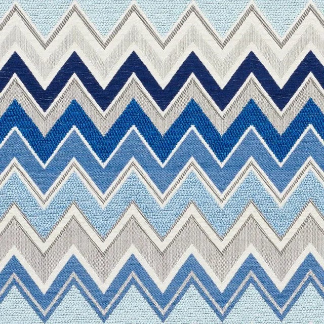 An exuberant update of traditional flame stitch, Zenyatta Mondatta is a textured chevron pattern that alternates stripes...