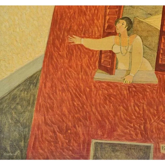 Oil on canvas realized by Alberto Gallerati (b. 1945) in 1970s. Hand signed. Very good condition. This piece is attributed...