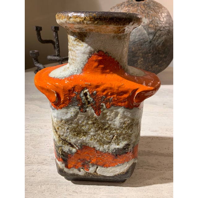Ceramic Vintage German Pottery Vase For Sale - Image 7 of 7