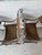 Late 20th Century Leather and Iron Scroll Dining Arm Chairs For Sale - Image 12 of 12