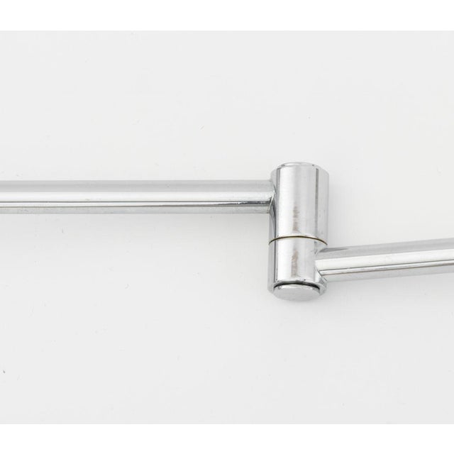 Metal Late 20th Century Hinson Lighting Chrome Swing-Arm Wall Lights, Pair For Sale - Image 7 of 13