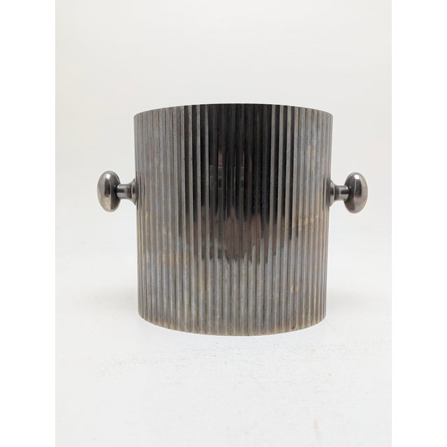 Silver Art Deco Champagne Cooler/Wine Cooler in Oval Shape, High-Quality Workmanship, Classic Art Deco Design 19251940, 1930s For Sale - Image 8 of 12