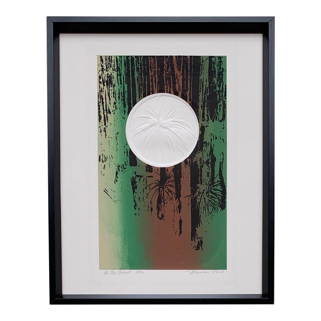 1970s Abstract Embossed Print - Signed and Numbered For Sale