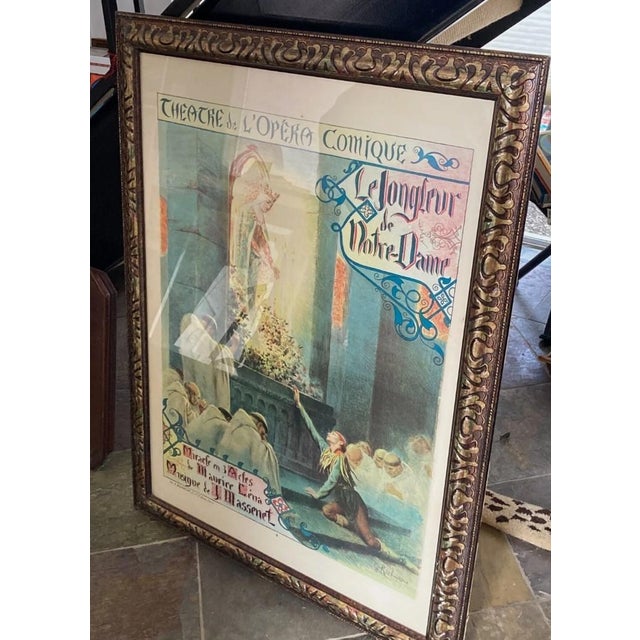 1904 Original Stone Lithograph Poster "Le Jongleur De Notre Dame" by Georges Rochegrosse For Sale - Image 4 of 16