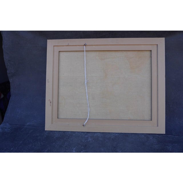 Red Isabelle Rozot - Two Bright Young Things Having a Quiet Evening at Home... Alas! - Oil on Canvas For Sale - Image 8 of 8