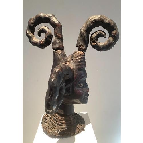 Nigerian Ekoi Mask in Wood For Sale - Image 5 of 5