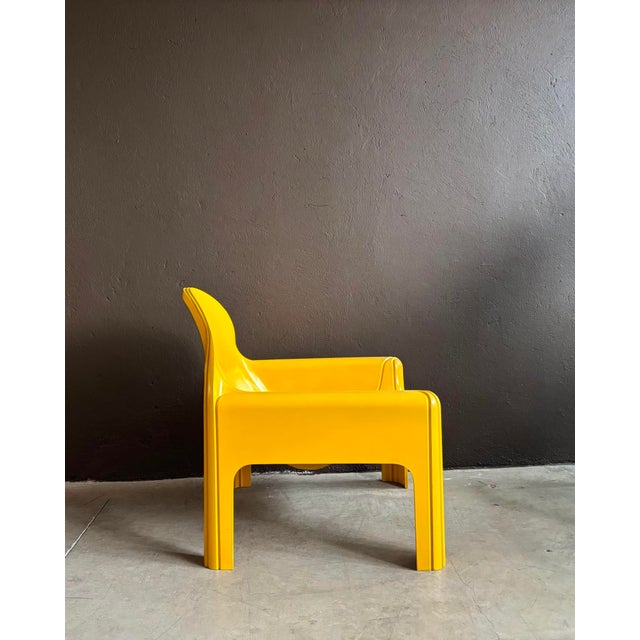 Yelllow Model 4794 Lounge Chairs by Gae Aulenti for Kartell, 1974, Set of 2 For Sale - Image 7 of 9