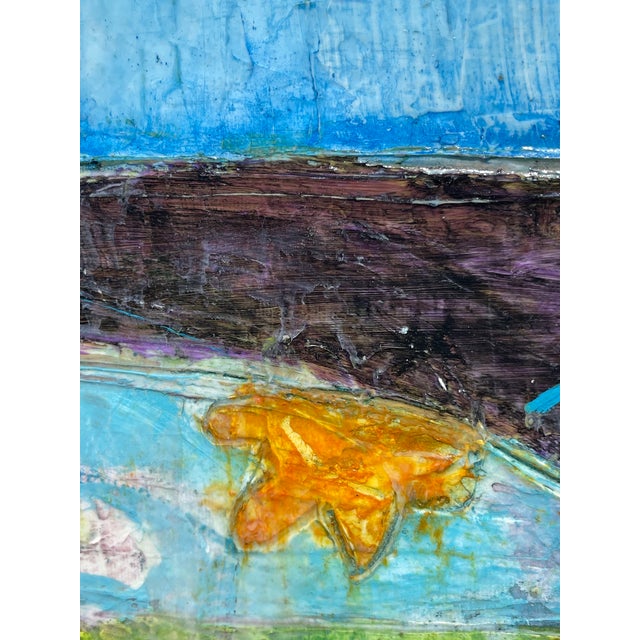 Paint Abstract Floral Original Painting "Still Life in Blue Tones" by Sonia Gold For Sale - Image 7 of 11