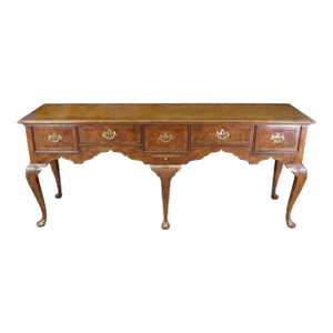 1960s Baker Stately Homes Queen Anne Mahogany Buffet Credenza