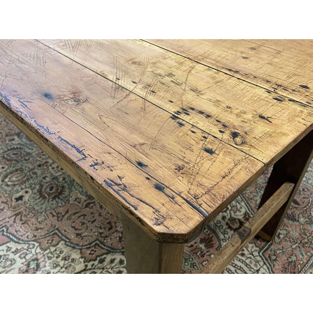Antique Farmhouse Table in Fir and Chestnut, 1800s For Sale - Image 10 of 18