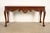 English Baker Furniture Georgian Carved Mahogany Console or Sofa Table, Newly Refinished For Sale - Image 3 of 16