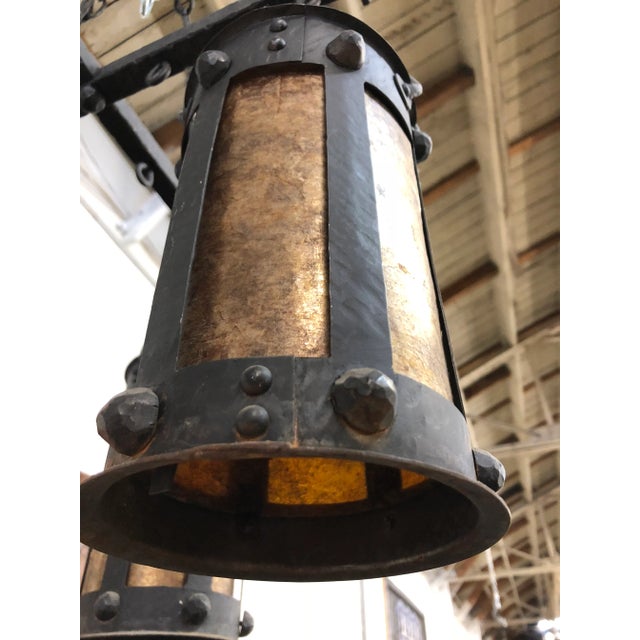 2000 - 2009 Spanish Gothic Revival Hanging Pendant Chandelier For Sale - Image 5 of 9