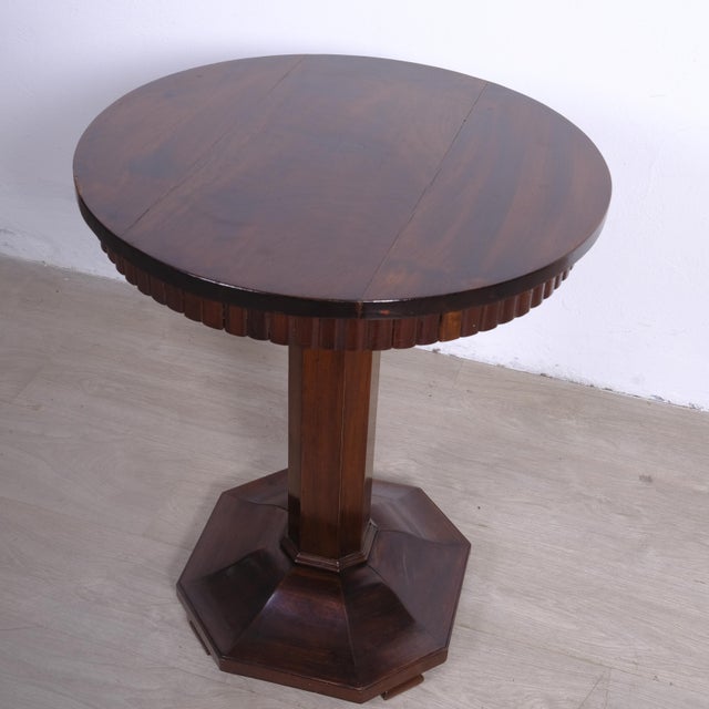 Art Deco Wooden Column Table, 1930s For Sale - Image 15 of 18