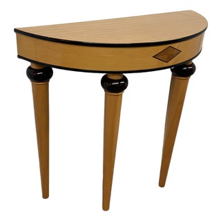 Bombay Company Art Deco Demilune Console Table For Sale