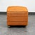 Mid Century Modern Ottoman Stool Rectangular Cushion Orange Vintage Rolling Seat For Sale - Image 10 of 11