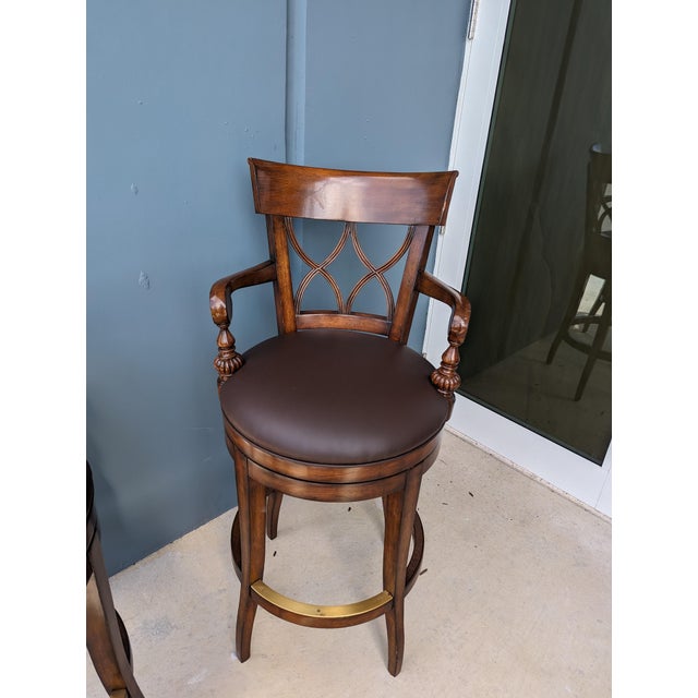 Woodbridge Furniture Classic Swivel Bar Stools Set of 6 Chairish