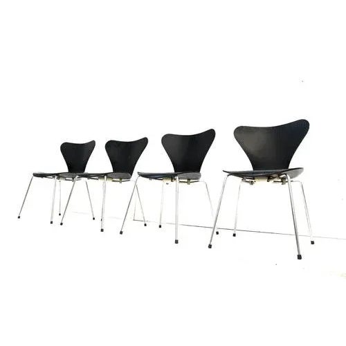 Vintage Butterfly Chairs by Arne Jacobsen for Fritz Hansen, Set of 4 For Sale - Image 6 of 8