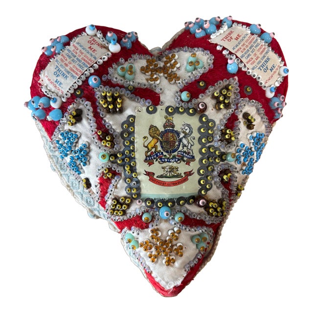 Antique English Ww1 Sweethart Pin Cushion For Sale