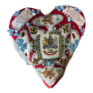Antique English Ww1 Sweetheart Pin Cushion