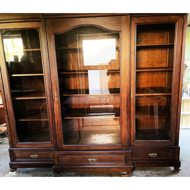 Monumental Study Wardrobe in Mahogany, 1900 For Sale - Image 18 of 18