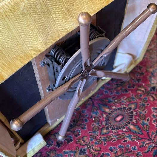 1960s Pair of Mid Century Chartreuse Green Cotton Velvet Swivel Arm Chairs With Tufted Seat Backs For Sale - Image 10 of 10