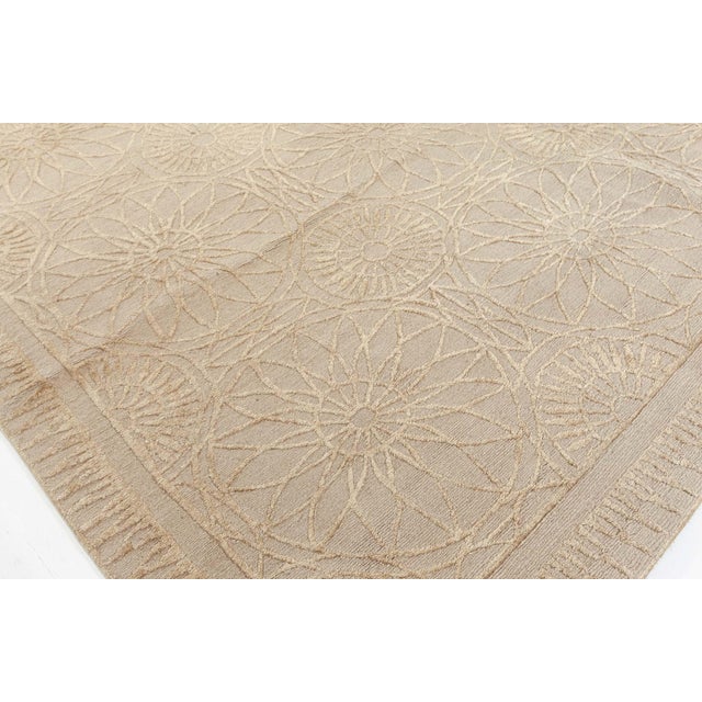 Contemporary Flower Garden Silk Rug by Suzanne Lovell for Doris Leslie Blau For Sale In New York - Image 6 of 9