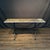 Mid 20th Century French Marble Top Bistro Cafe Console Table or Writing Desk With Iron Base For Sale - Image 4 of 12