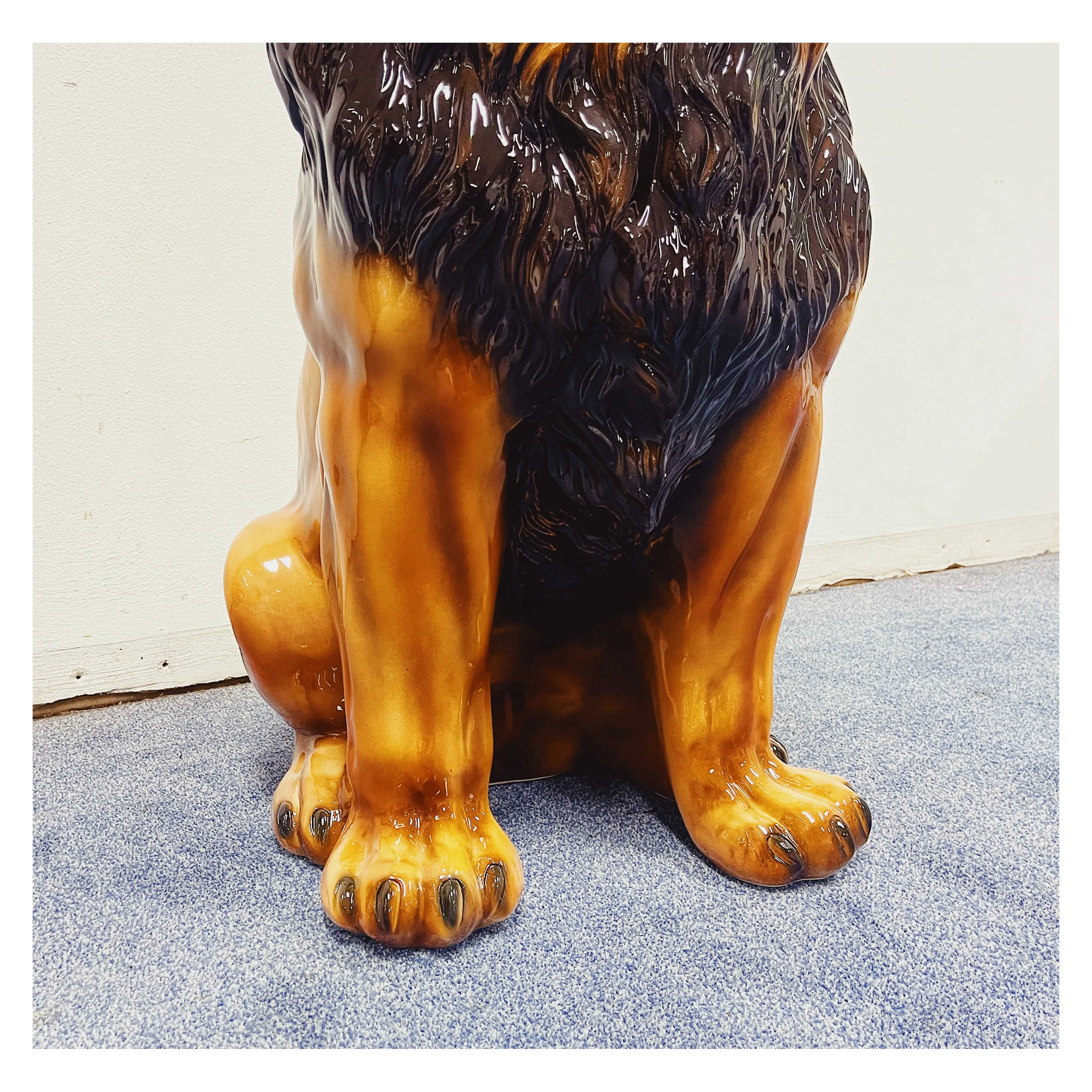 Lion Ceramic Statue from Ceramiche Boxer | Chairish